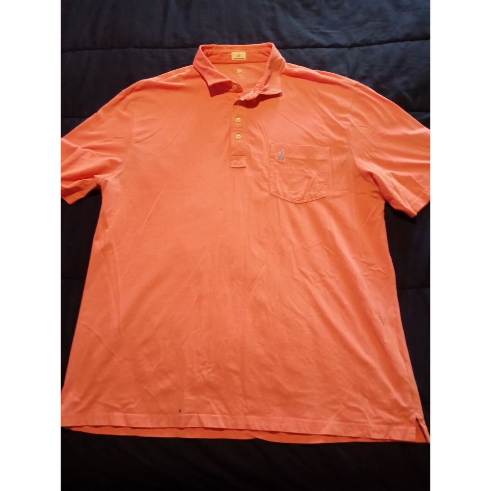 Johnnie O Polo Shirt Mens XL Extra Large Pink Cotton Short Sleeve Chest‎ Pocket